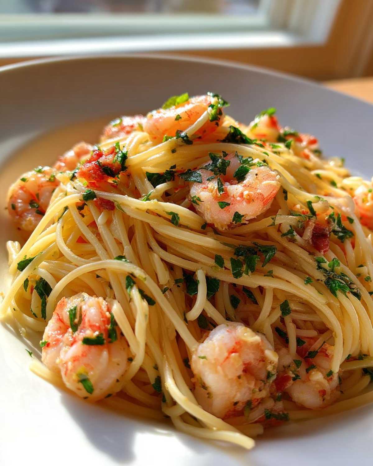 Shrimp Angel Hair Pasta with Olive Oil - detail 3