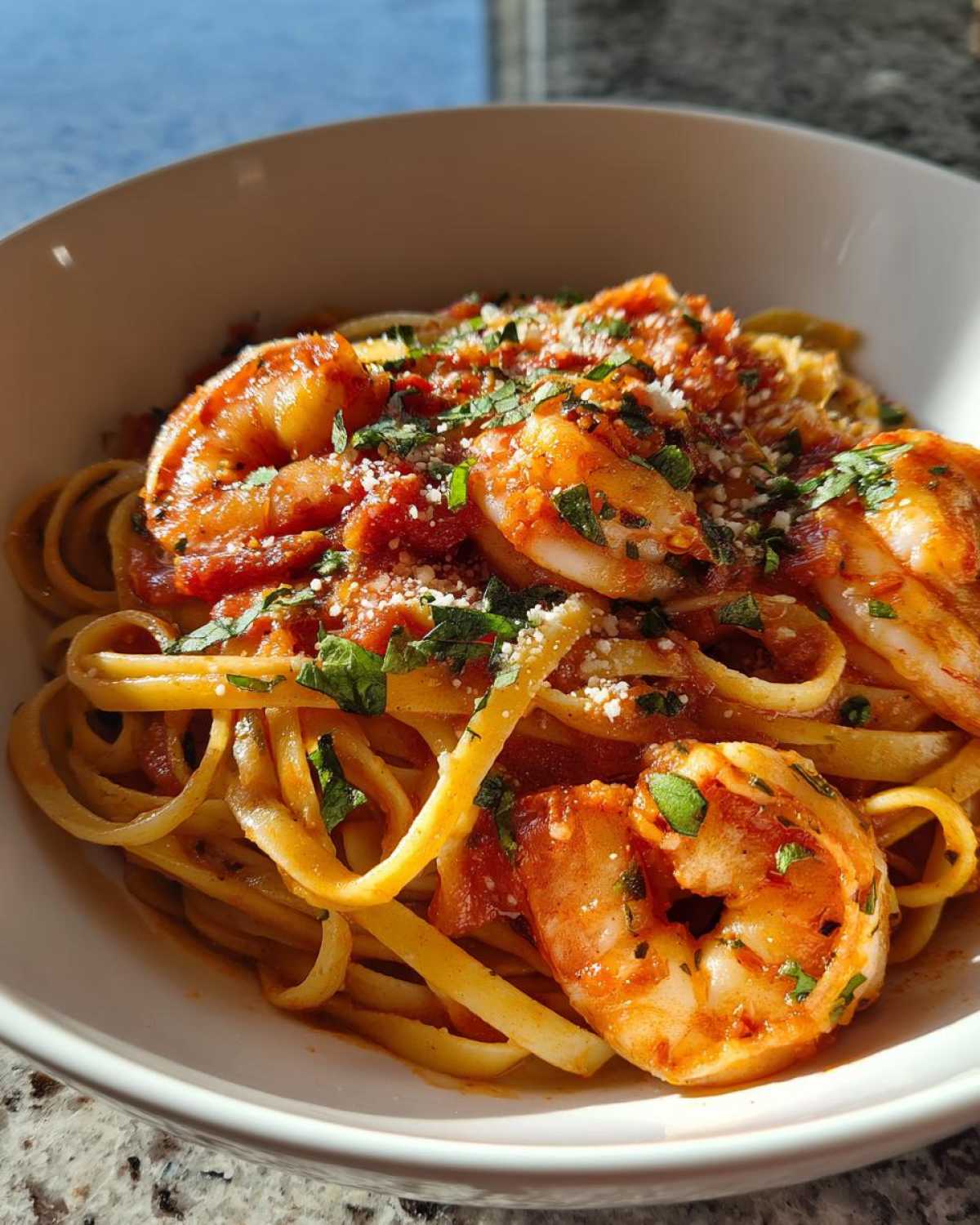 Shrimp Marinara Pasta - detail 4