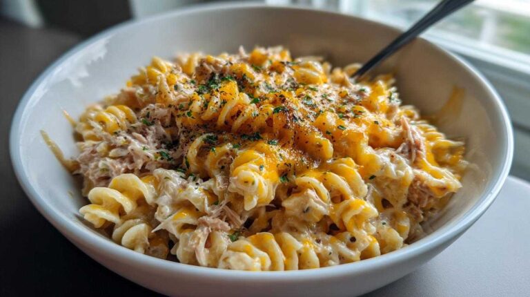 Slow cooker tuna noodle casserole