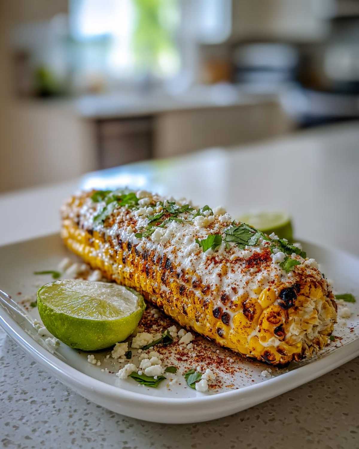 Smoky Grilled Mexican Street Corn with Cotija Cheese - detail 2