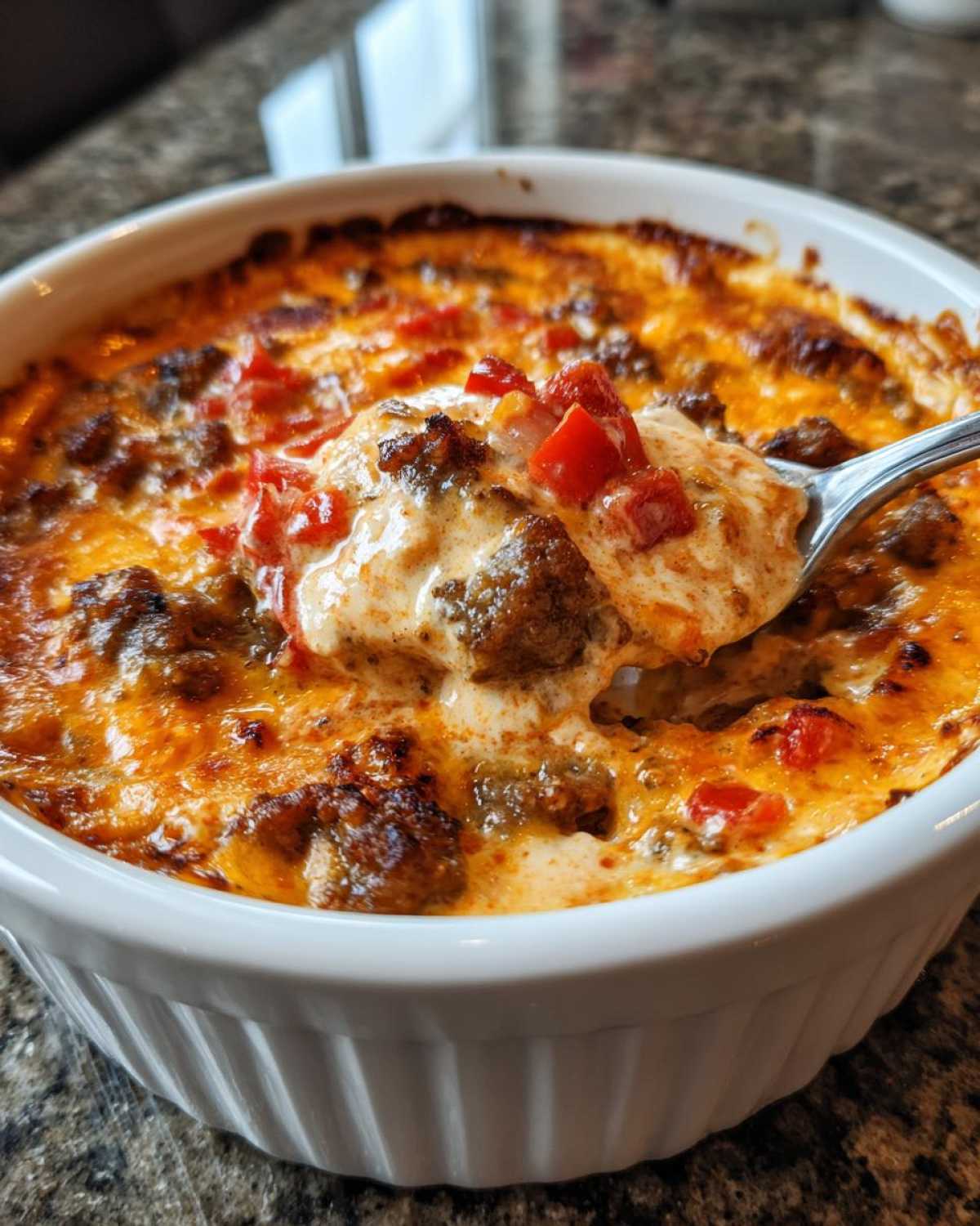 Spicy Sausage and Rotel Cream Cheese Dip - detail 1