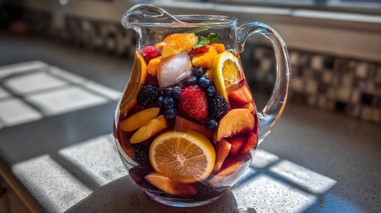Summer Fruit Sangria (Peach & Berry Sangria)