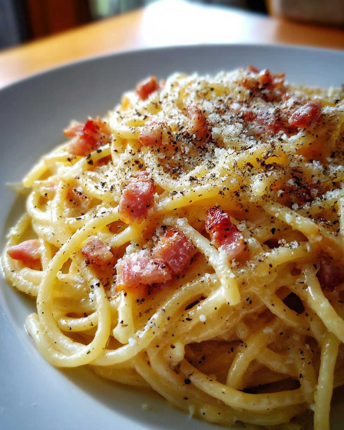 Traditional Spaghetti Alla Carbonara - detail 3