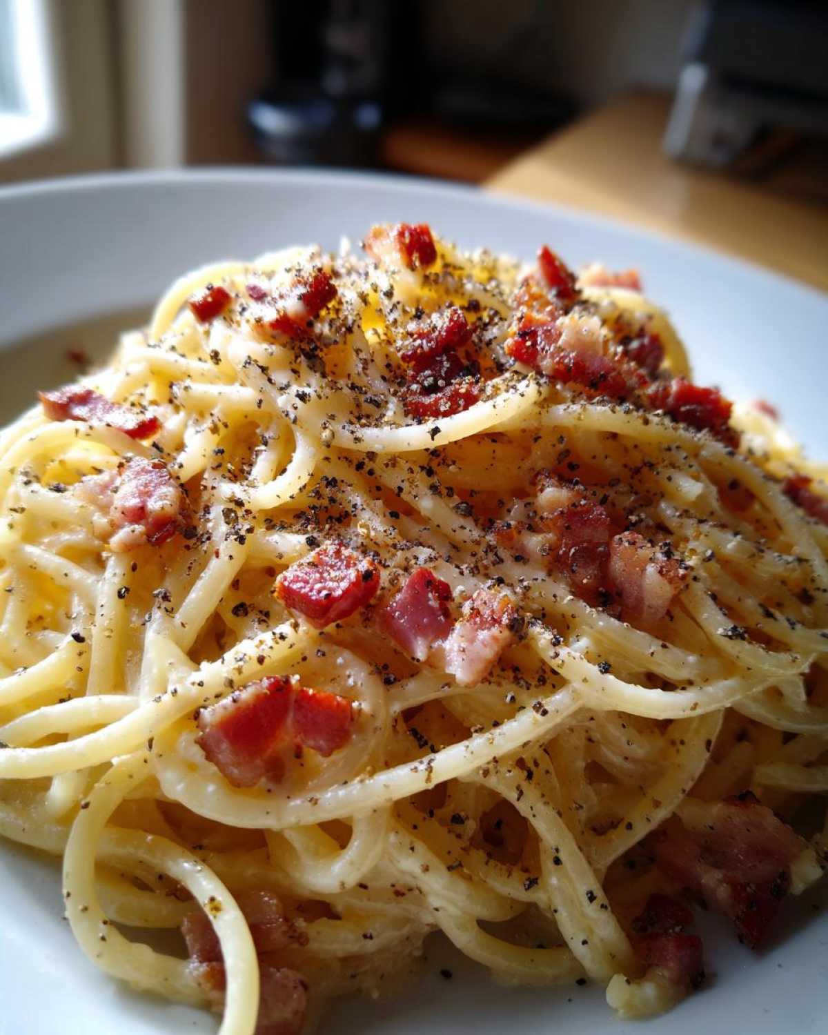 Traditional Spaghetti Alla Carbonara - detail 4