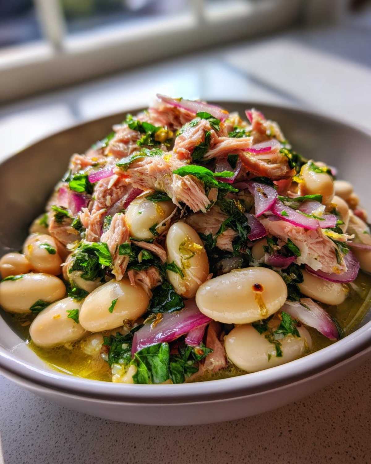 Tuna and White Bean Salad with a Lemon Vinaigrette - detail 1