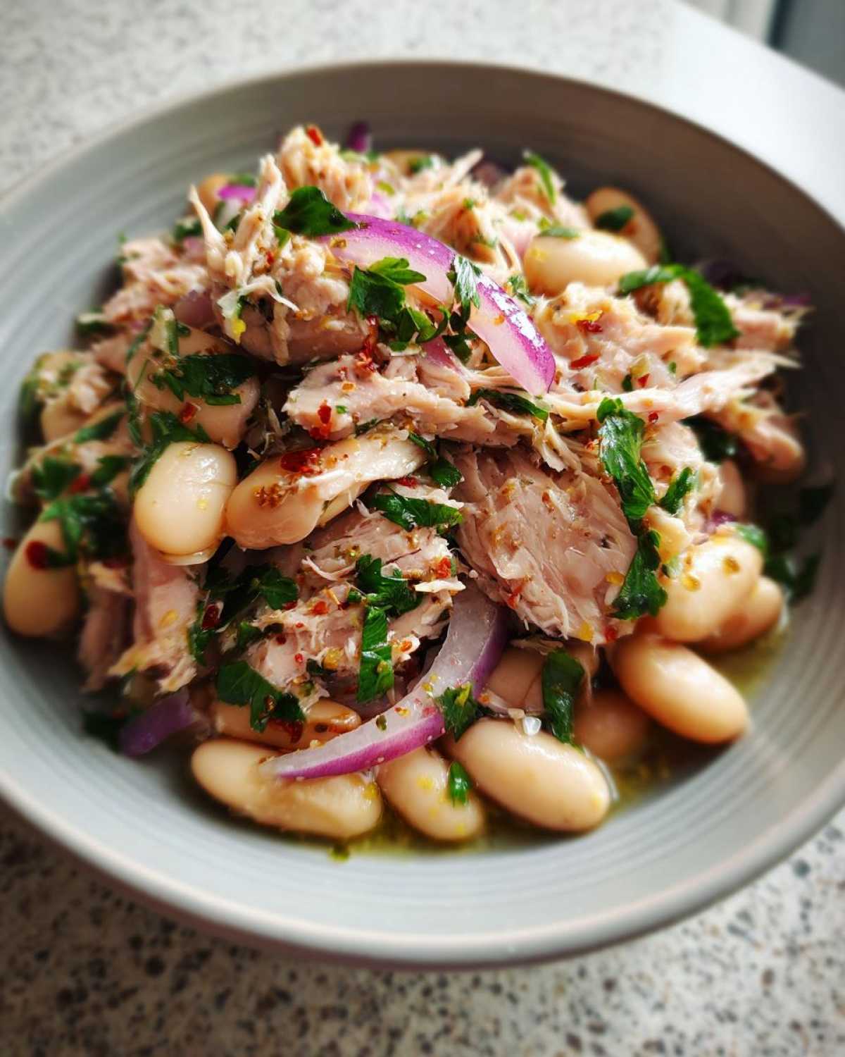 Tuna and White Bean Salad with a Lemon Vinaigrette - detail 2
