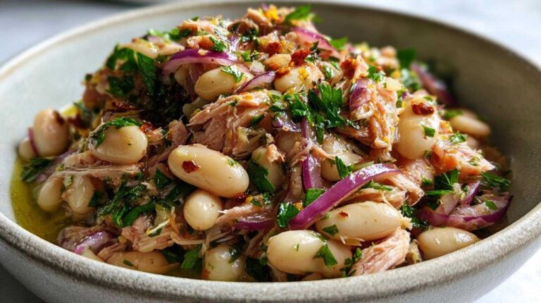 Tuna and White Bean Salad with a Lemon Vinaigrette
