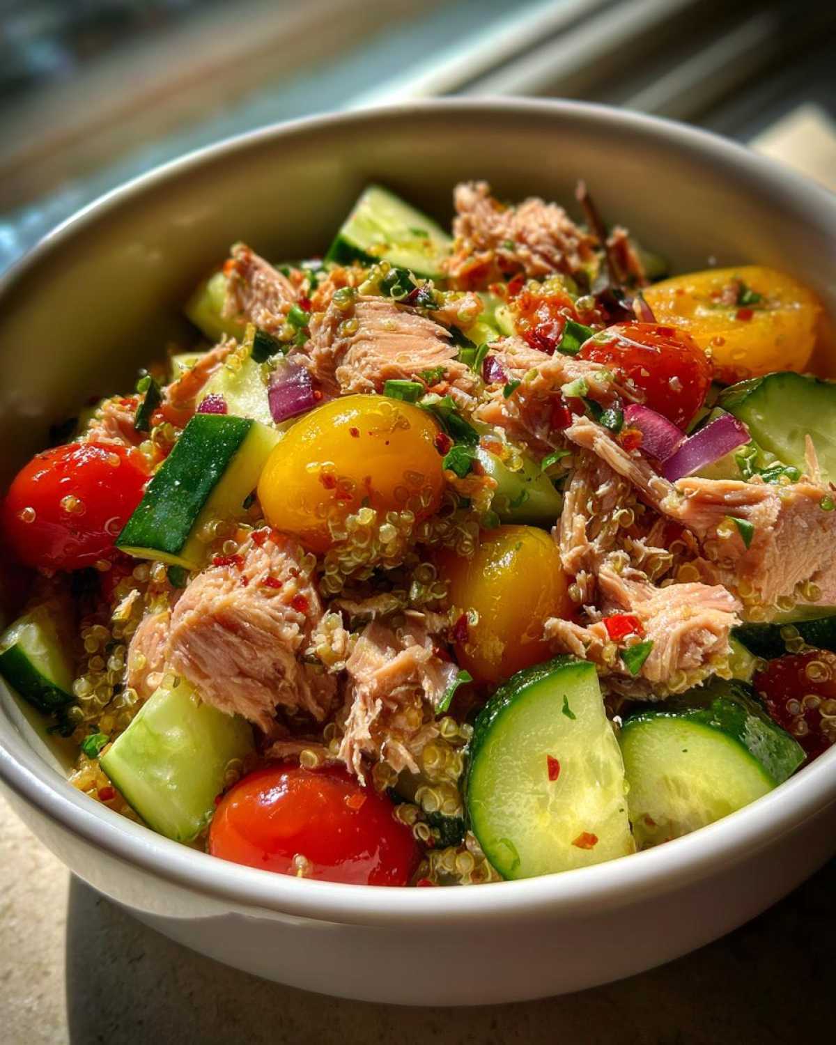 Tuna quinoa bowl - detail 1