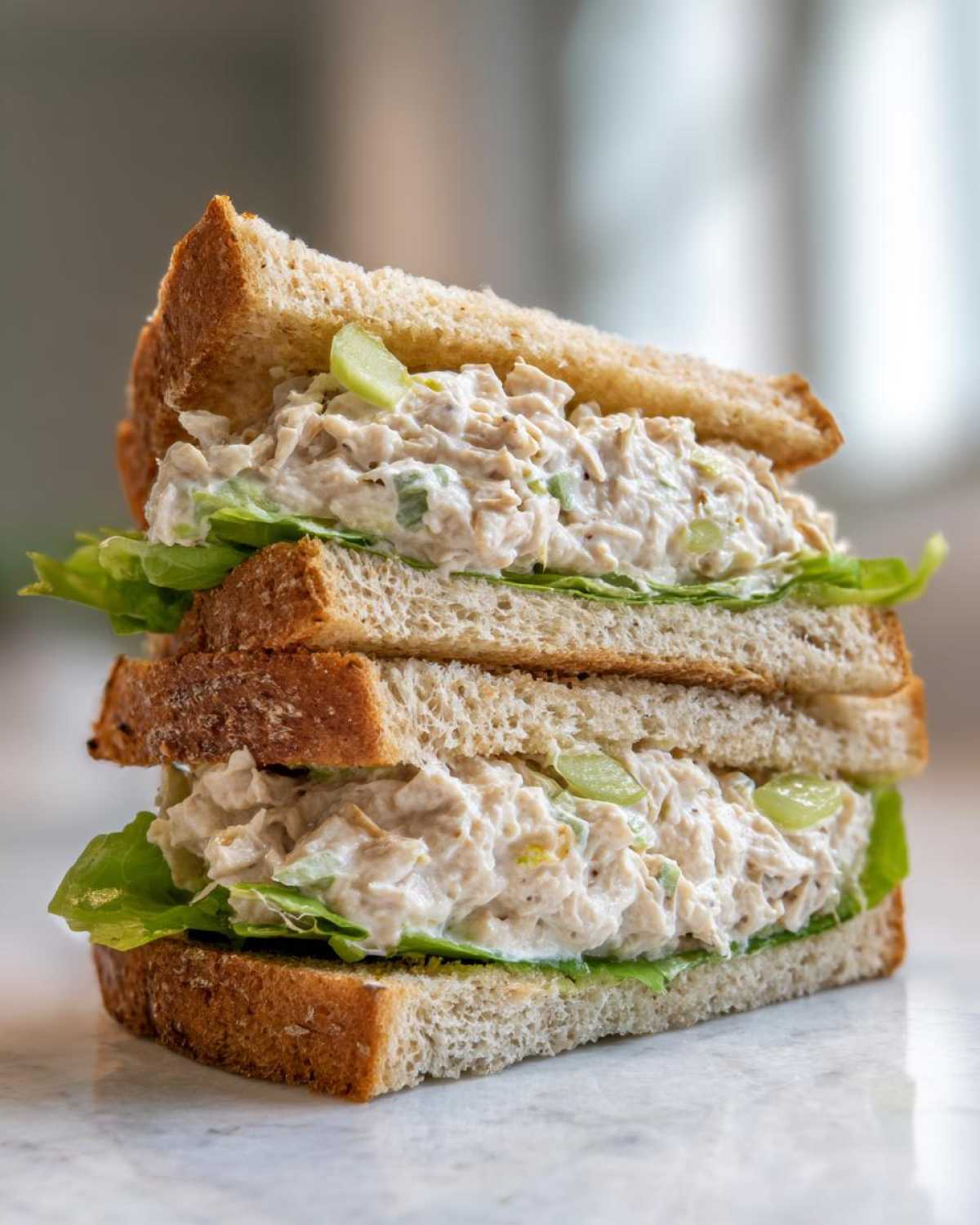 Tuna salad sandwich with celery - detail 4