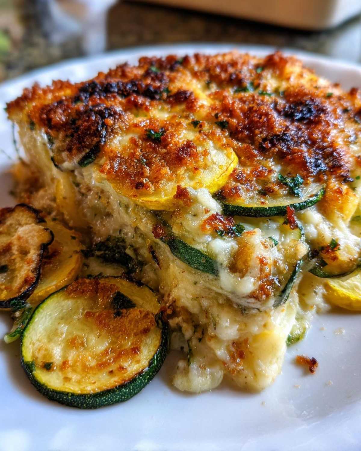 Zucchini and Summer Squash Gratin - detail 2