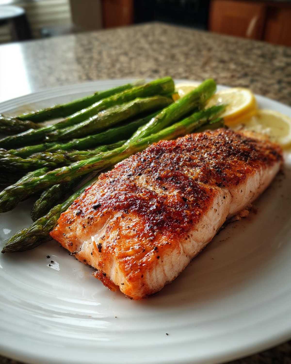 Baked Salmon with Asparagus - detail 2
