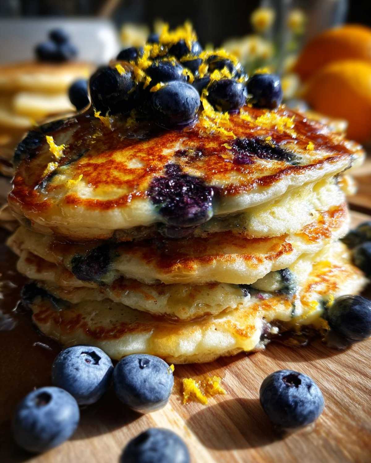 Blueberry Lemon Ricotta Pancakes - detail 2