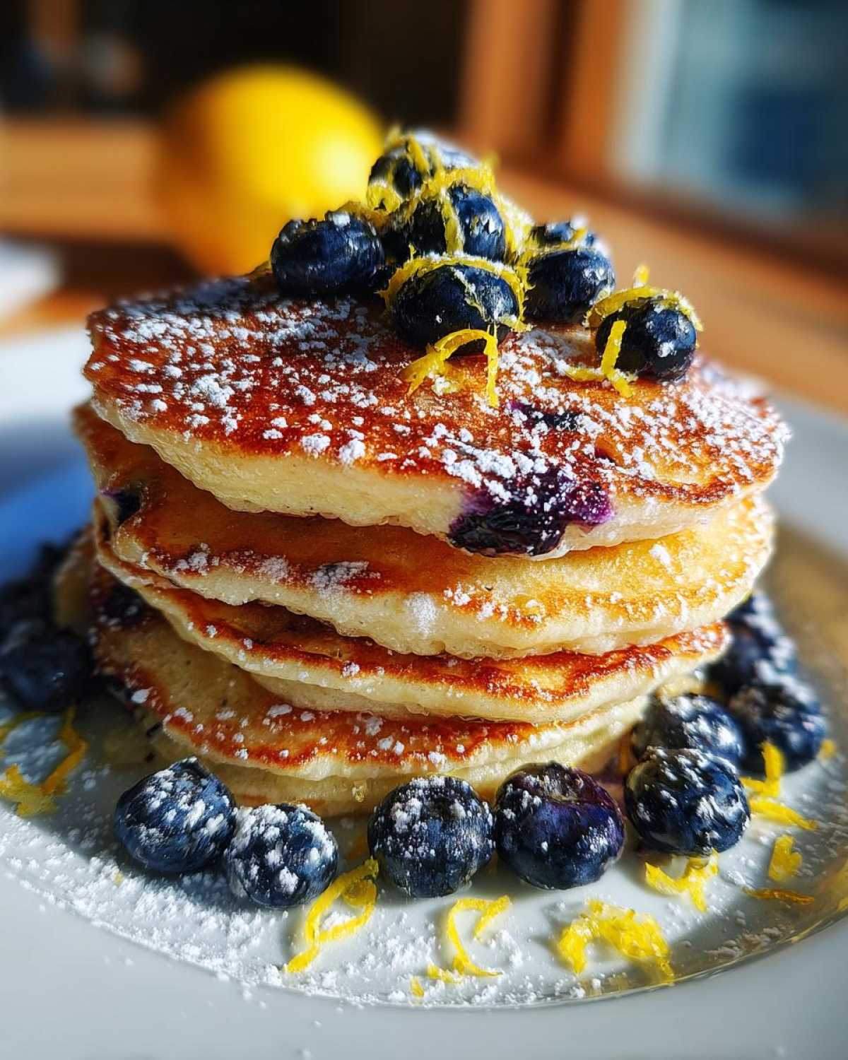 Blueberry Lemon Ricotta Pancakes - detail 3
