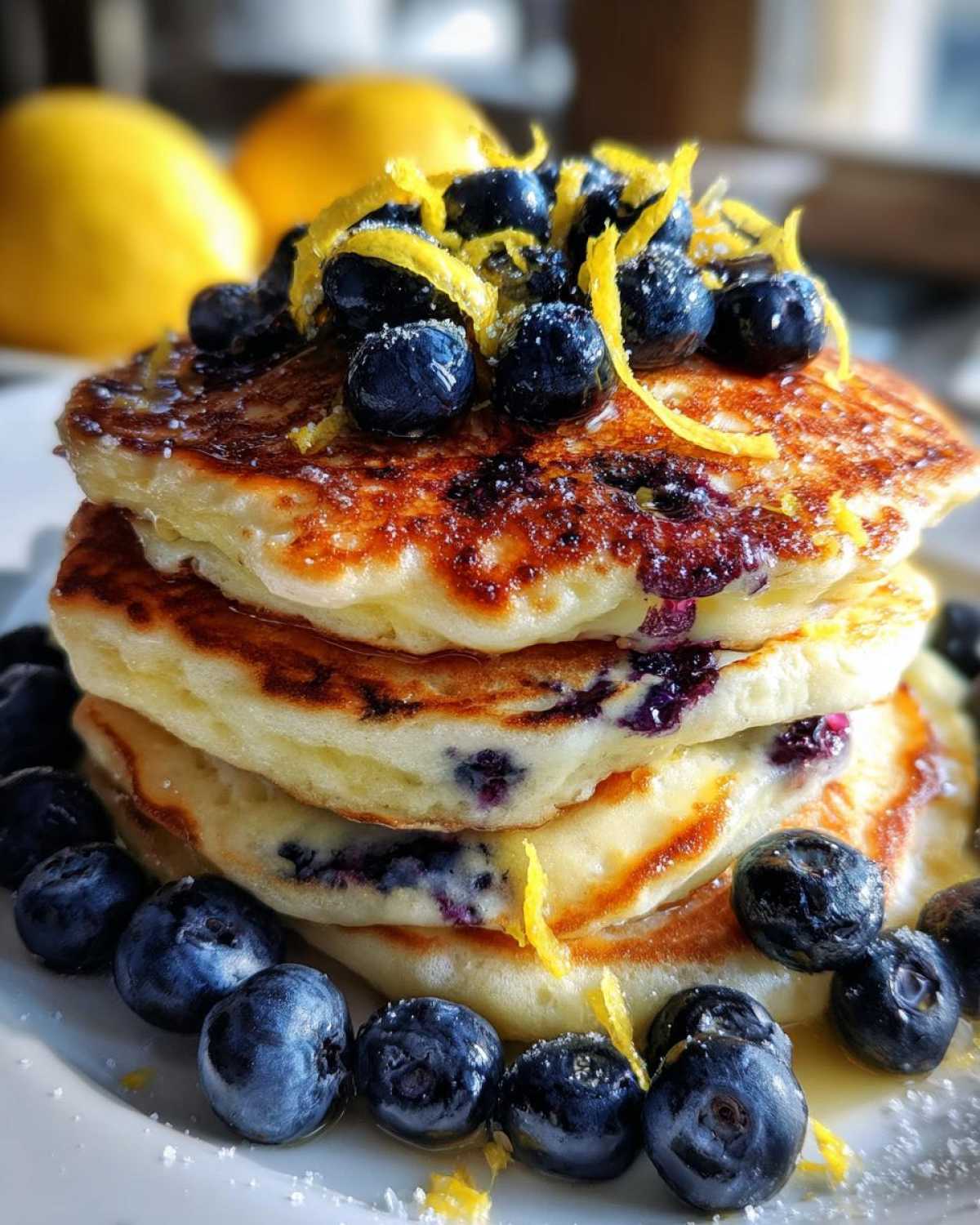 Blueberry Lemon Ricotta Pancakes - detail 4