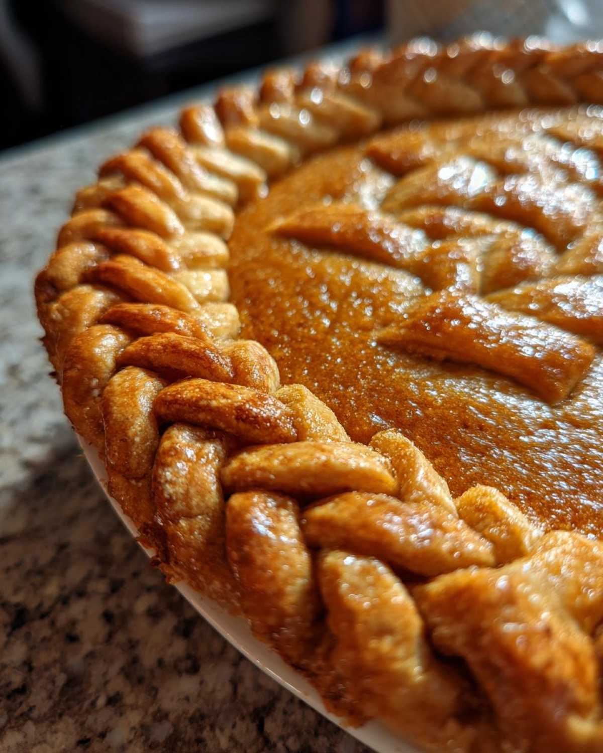 Braided Edge Pumpkin Pie Crust - detail 2