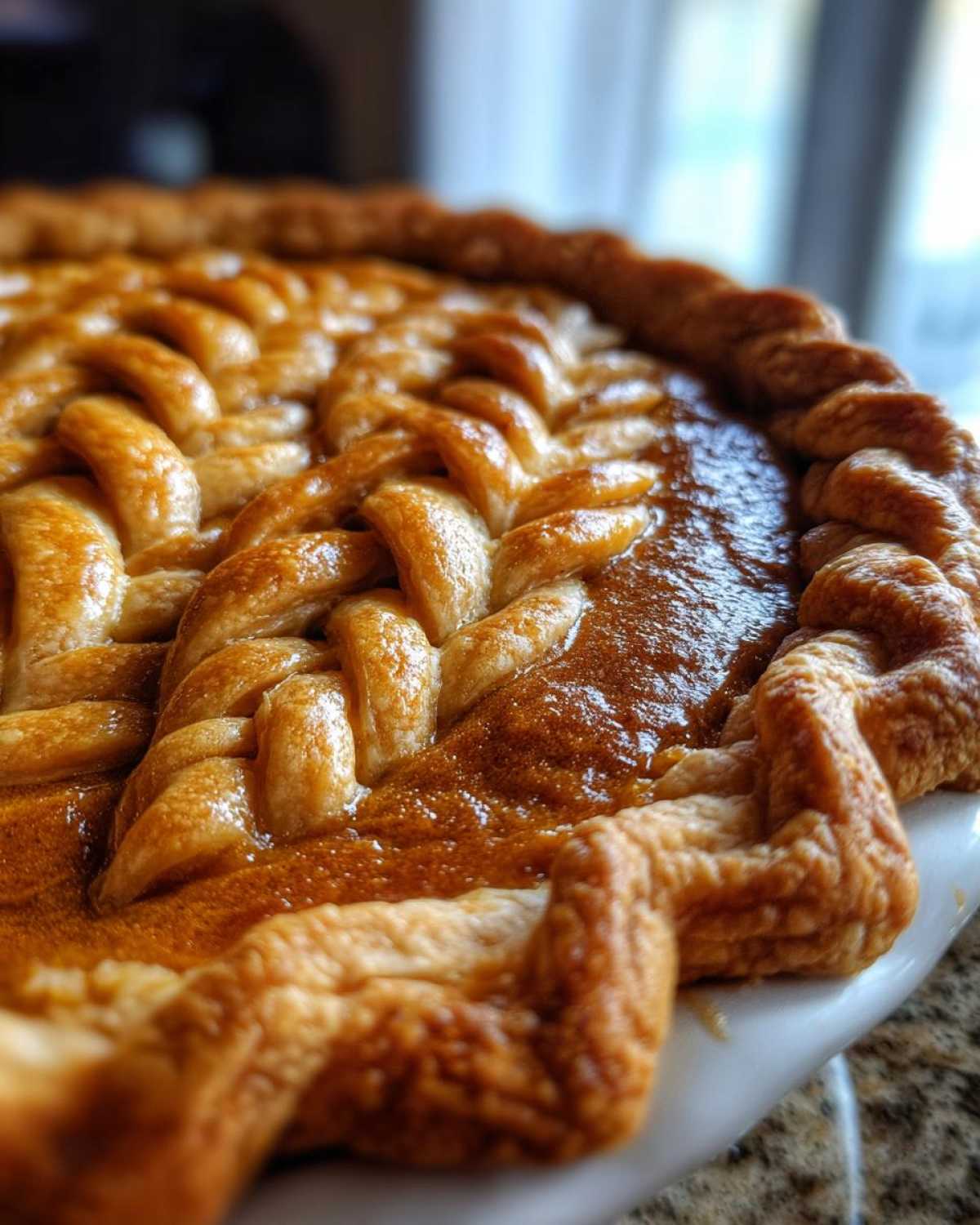 Braided Edge Pumpkin Pie Crust - detail 3