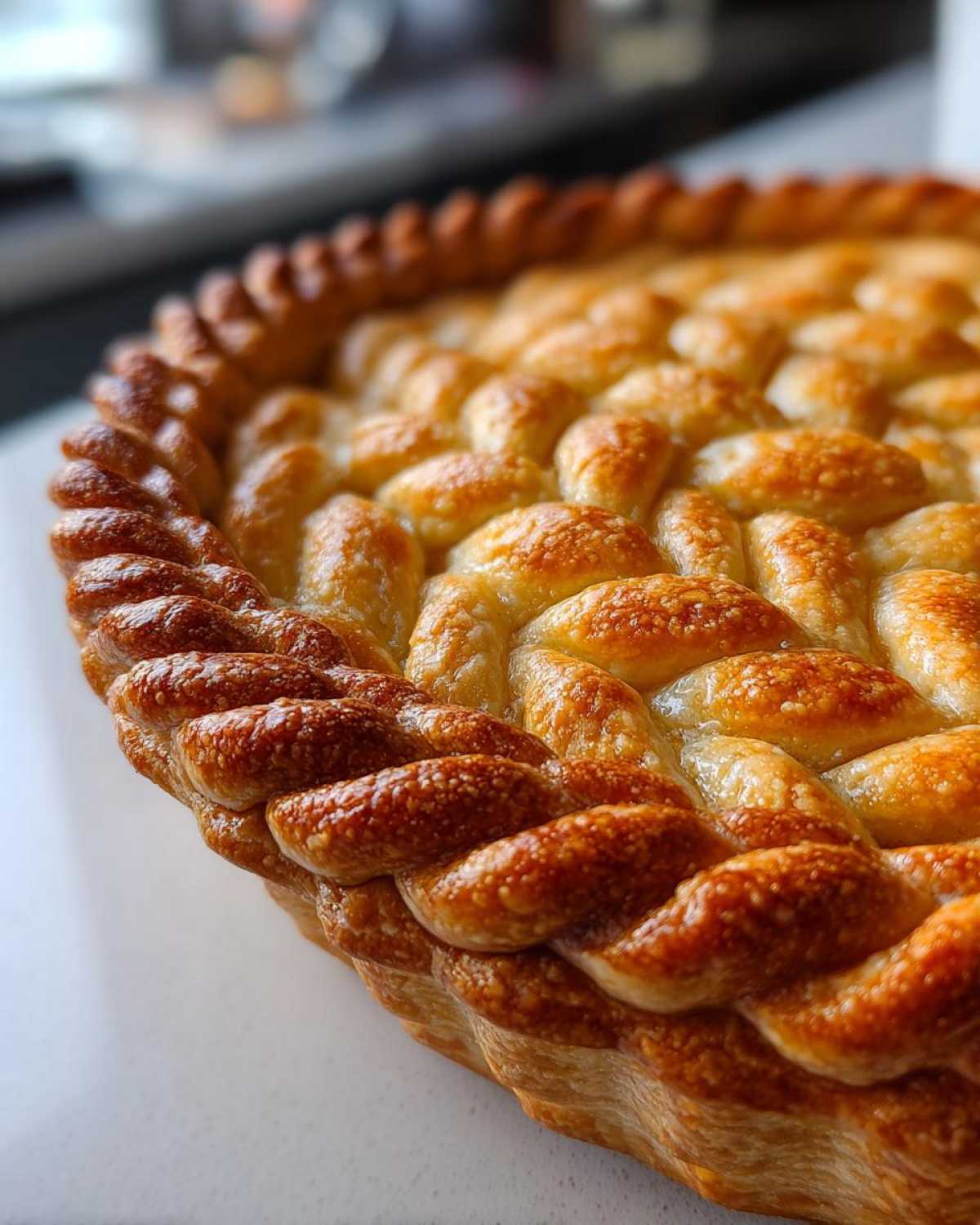 Braided Edge Pumpkin Pie Crust - detail 4