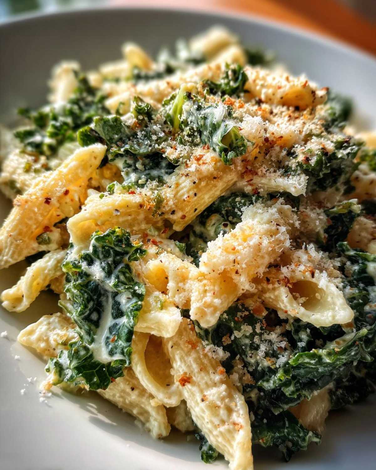 Caesar Pasta Salad with Kale - detail 2