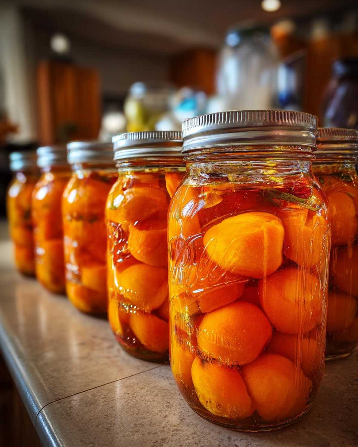 Canning Fresh Peaches in Light Syrup - detail 3