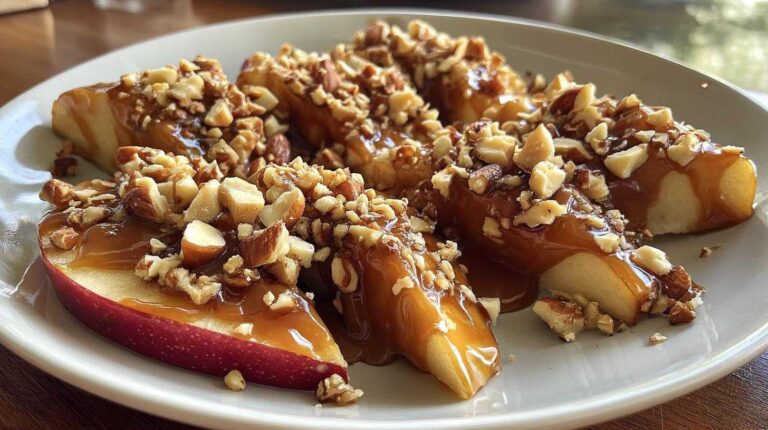 Caramel Apple Slices with Nuts