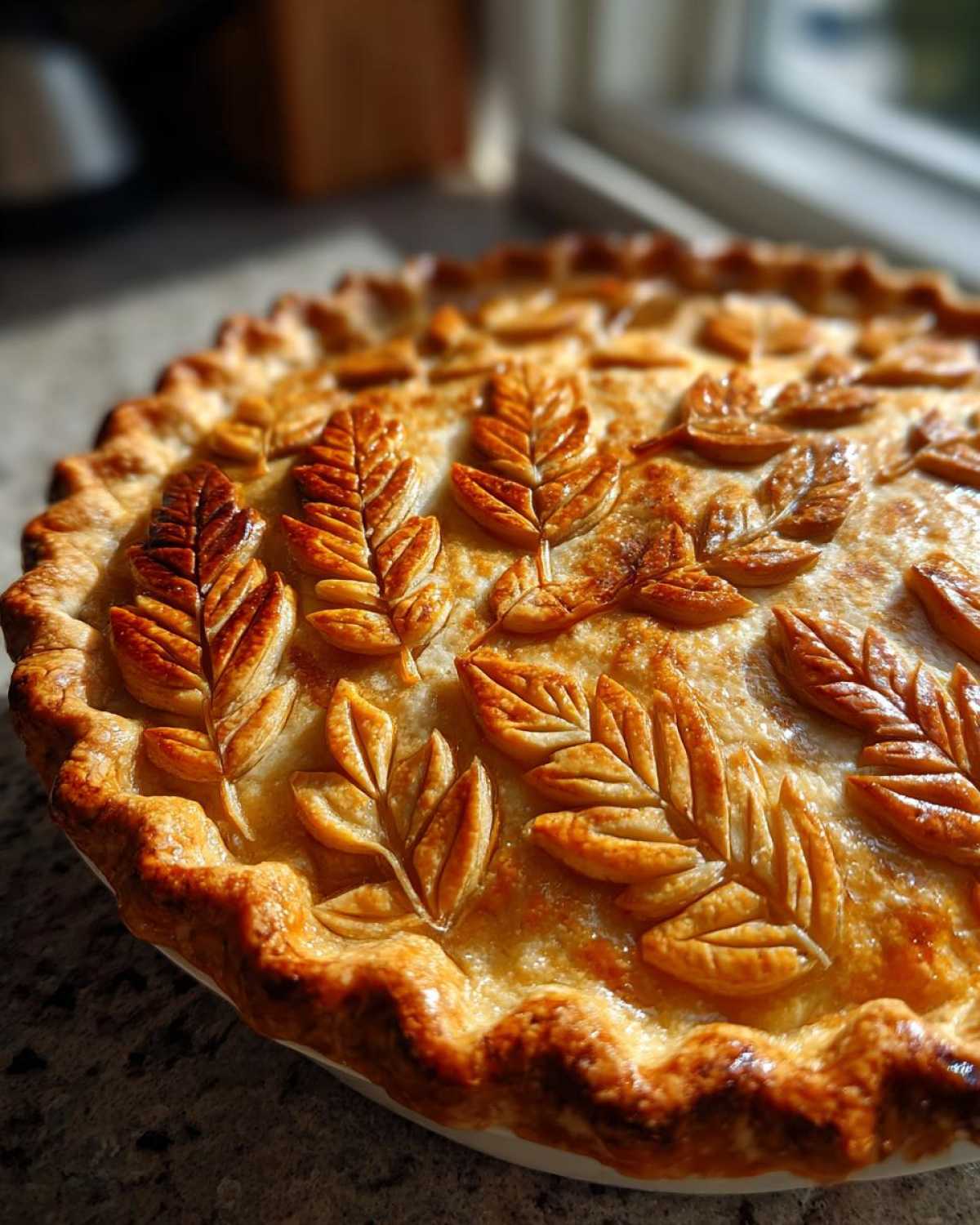 Decorative Leaf Pie Crust Tutorial - detail 3