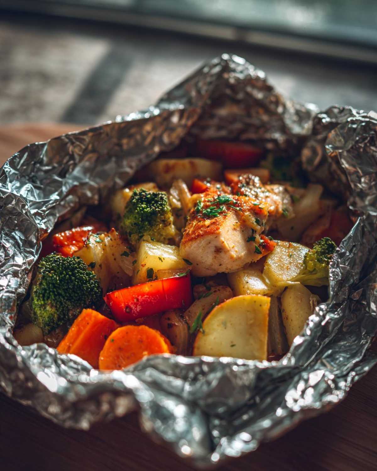Foil Pack Chicken and Veggie Dinner - detail 3