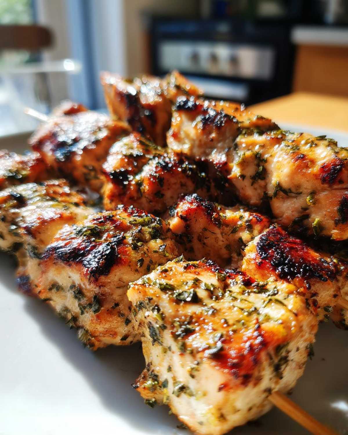 Grilled Lemon Herb Chicken Skewers - detail 4