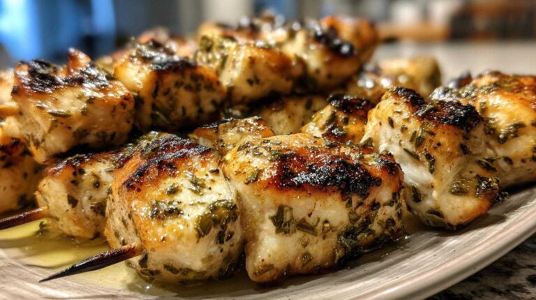 Grilled Lemon Herb Chicken Skewers