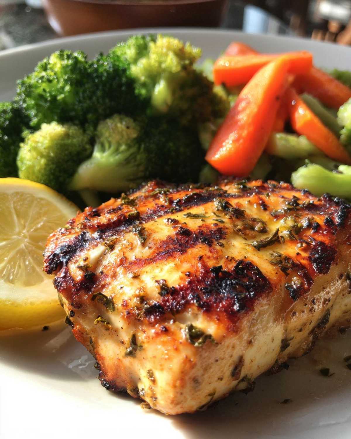 Grilled Lemon Herb Chicken with Steamed Veggies - detail 1