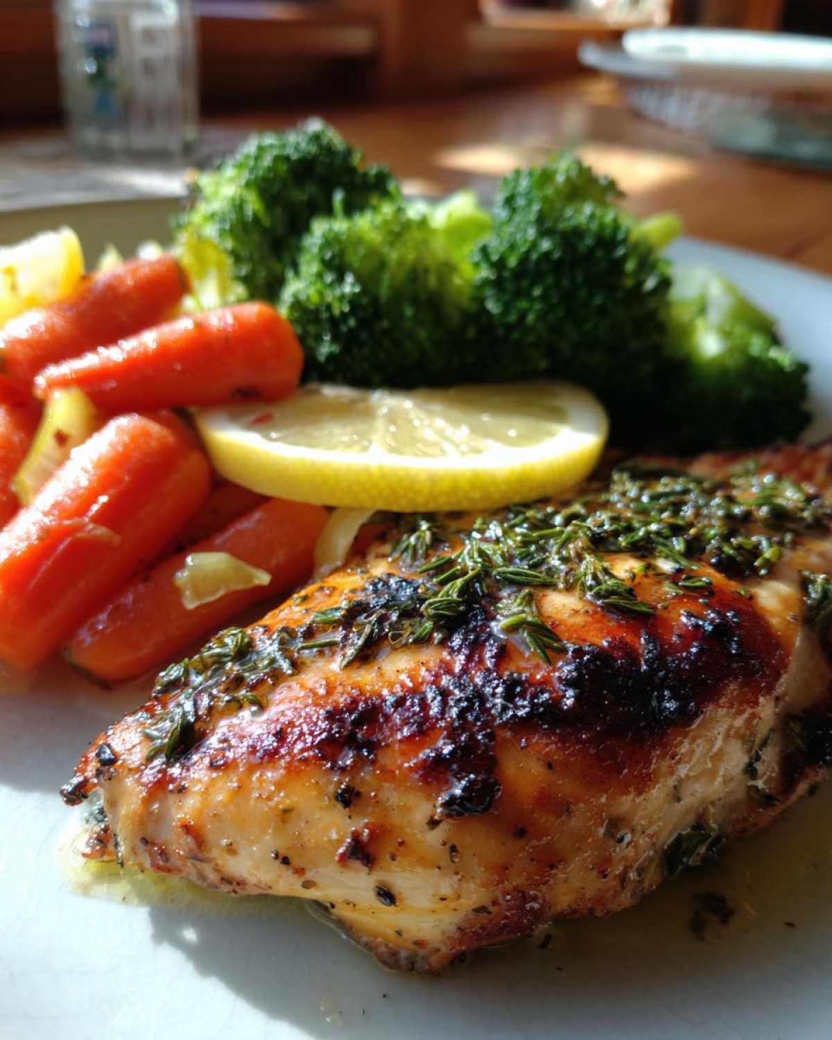 Grilled Lemon Herb Chicken with Steamed Veggies - detail 2