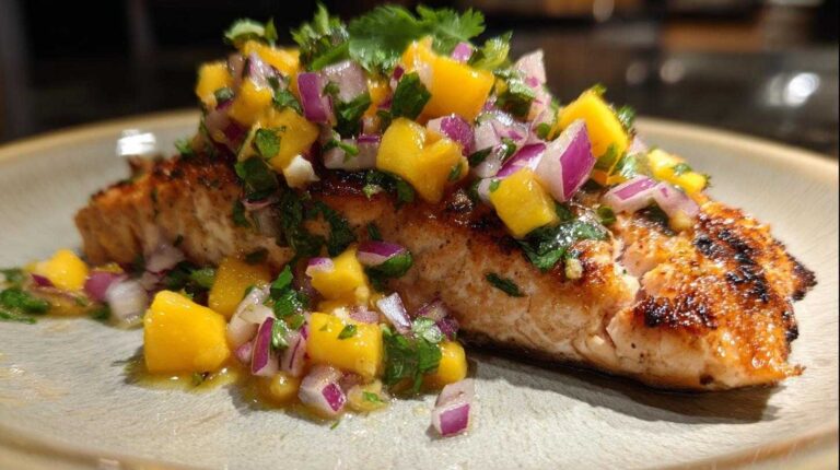 Grilled Salmon with Mango Salsa