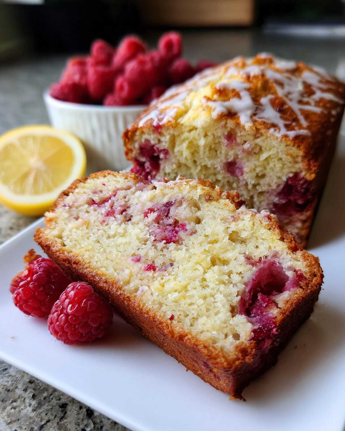Lemon Raspberry Loaf - detail 2