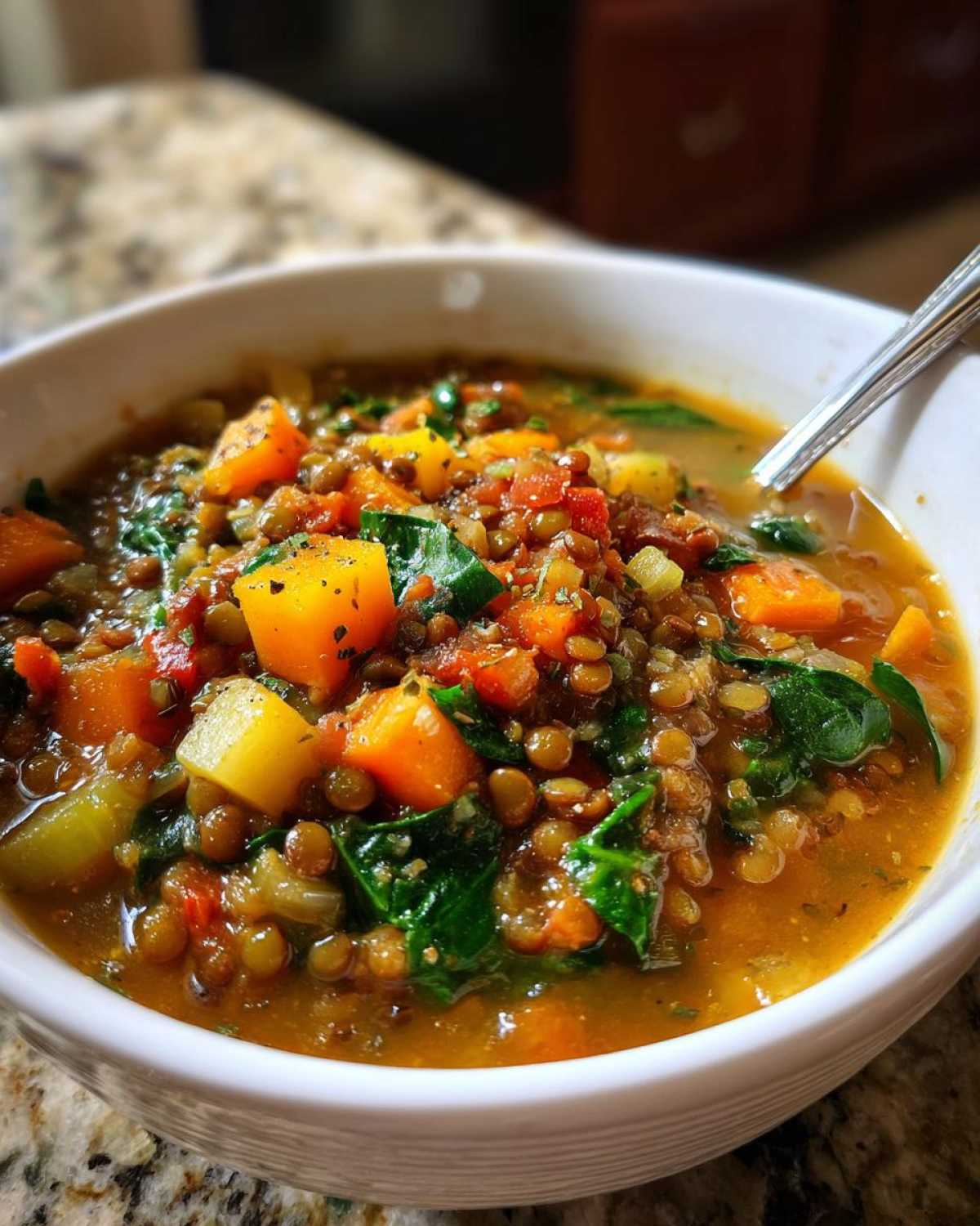 Lentil and Veggie Soup - detail 2