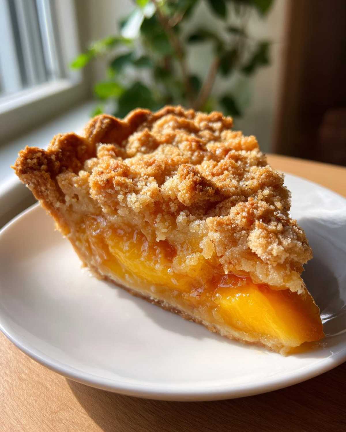 Peach Pie with Crumb Topping - detail 1