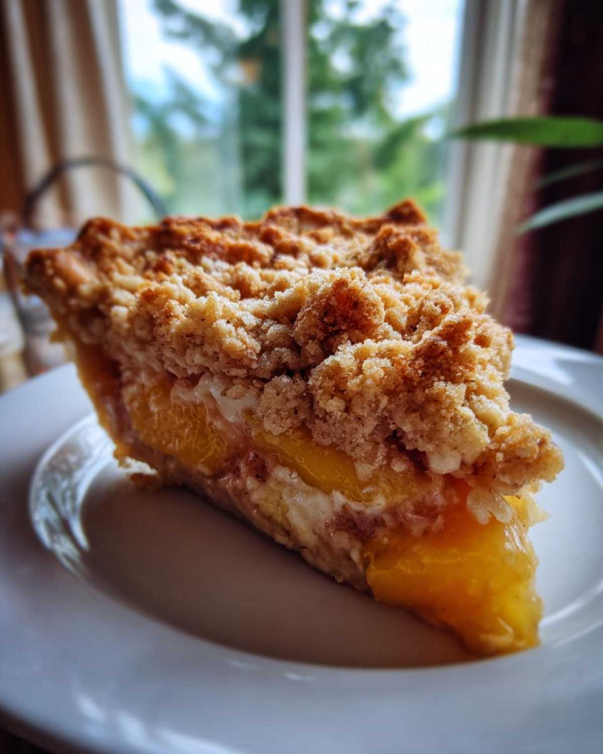 Peach Pie with Crumb Topping - detail 3