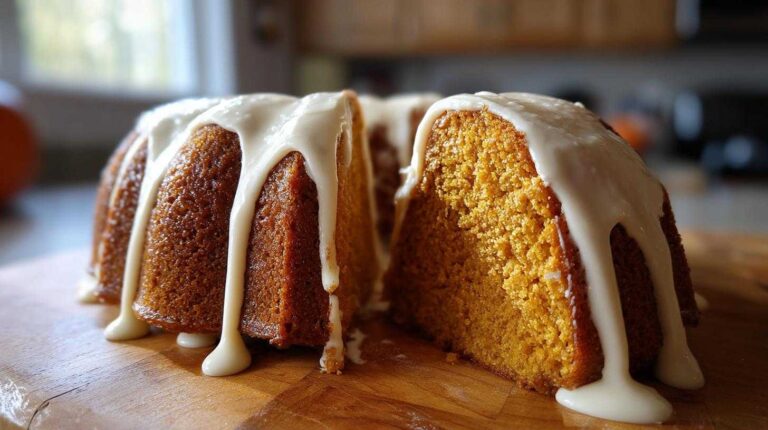 Warm Pumpkin Spice Bundt Cake with 2 Glaze Drizzles Pumpkin Spice Bundt Cake with Cream Cheese Glaze