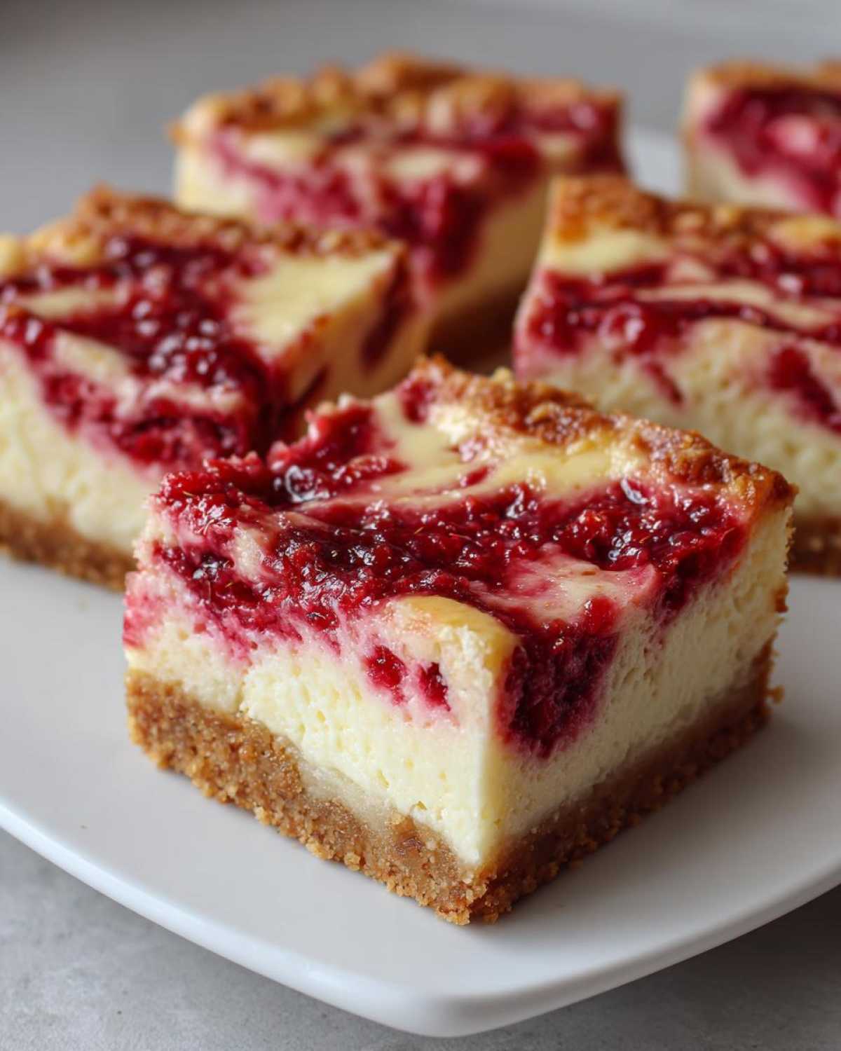 Raspberry Cheesecake Bars - detail 1