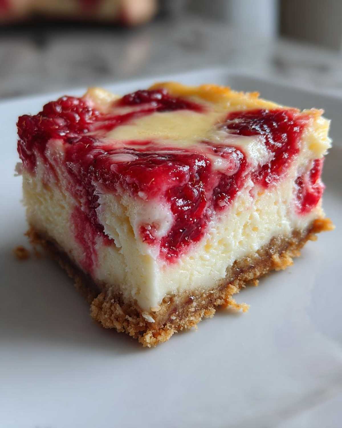 Raspberry Cheesecake Bars - detail 2