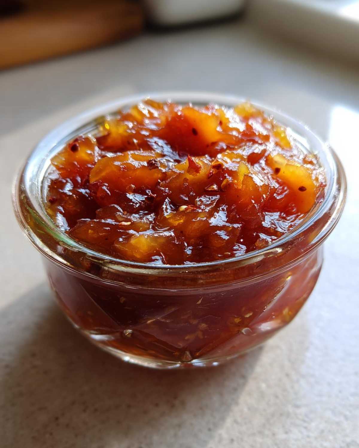 Spiced Peach Chutney - detail 1