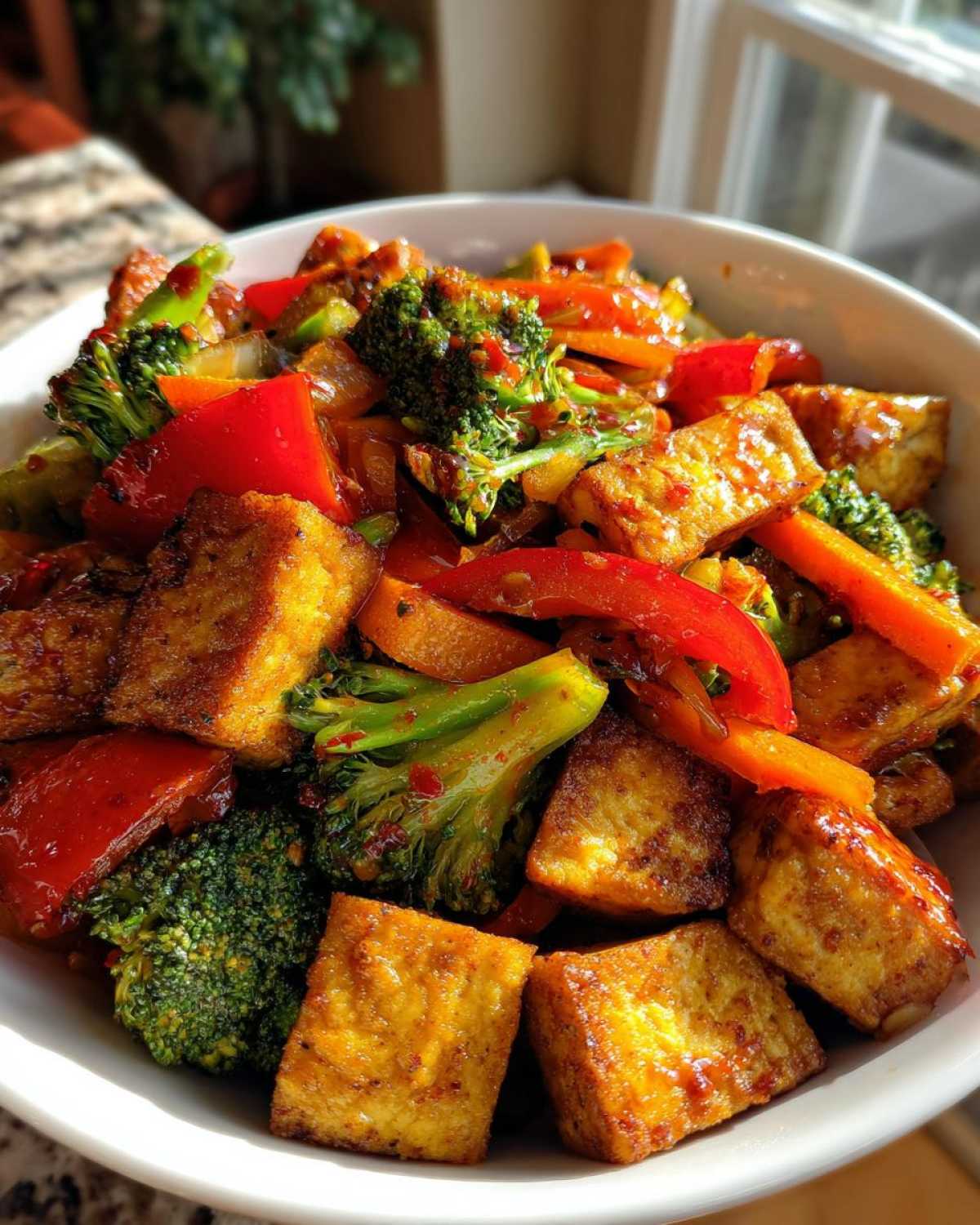 Spicy Sriracha Tofu Stir Fry - detail 2