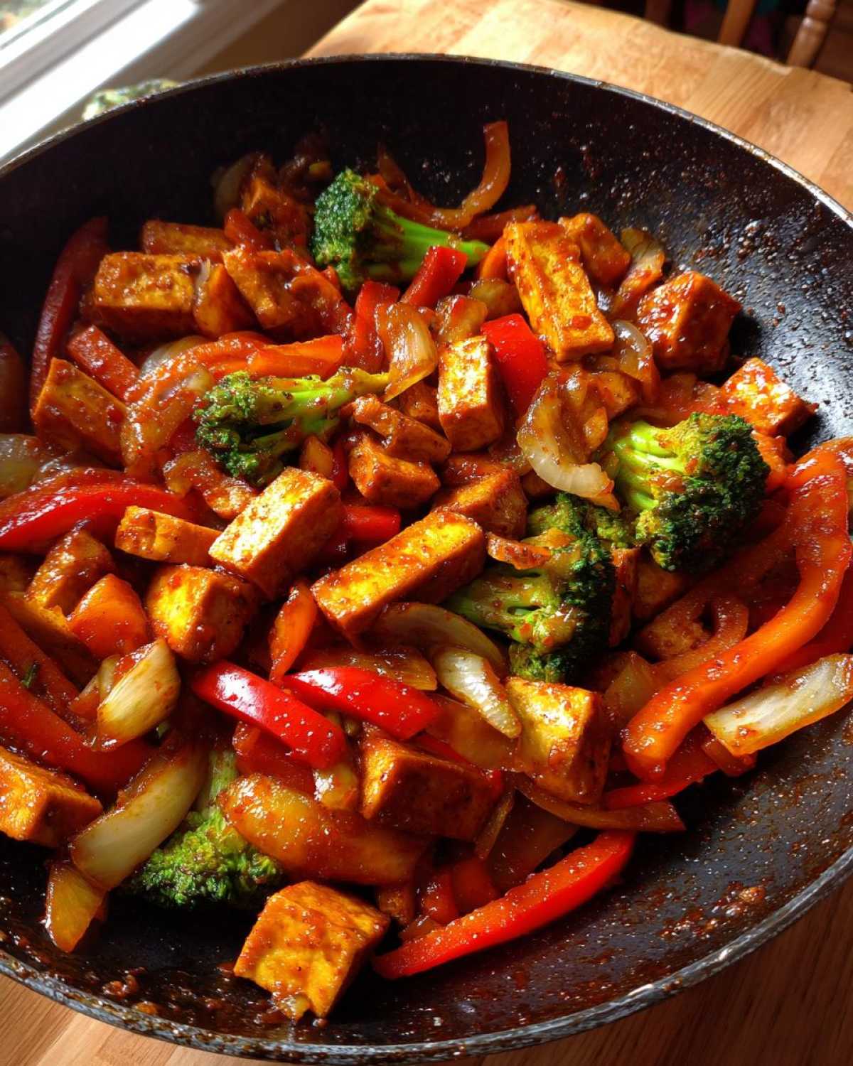 Spicy Sriracha Tofu Stir Fry - detail 3