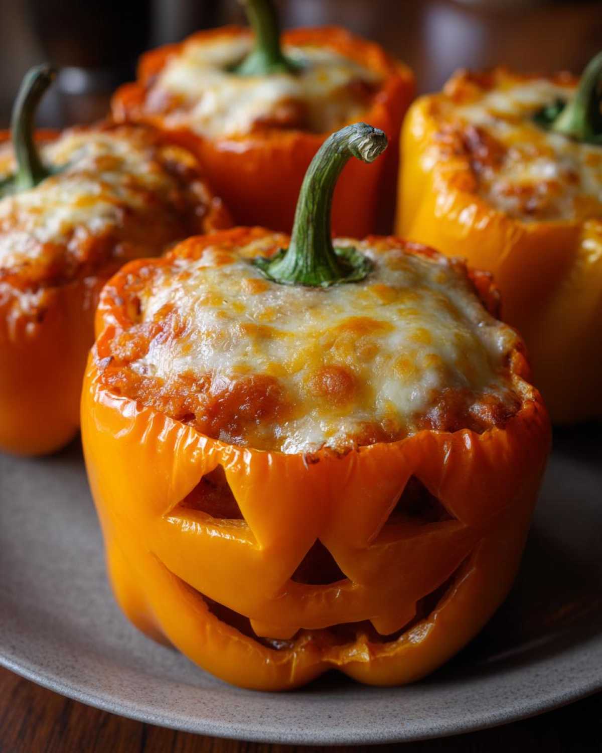 Stuffed Pepper Jack-o’-Lanterns - detail 3