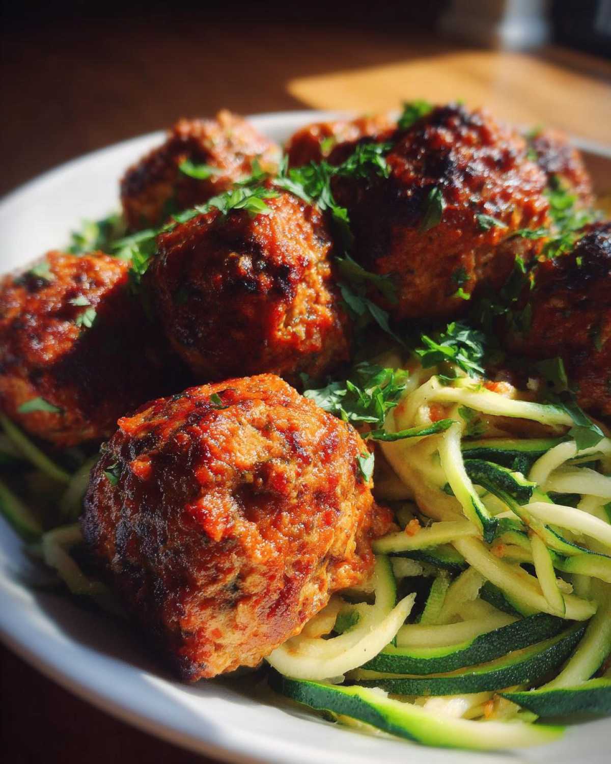 Turkey Meatballs with Zucchini Noodles - detail 2