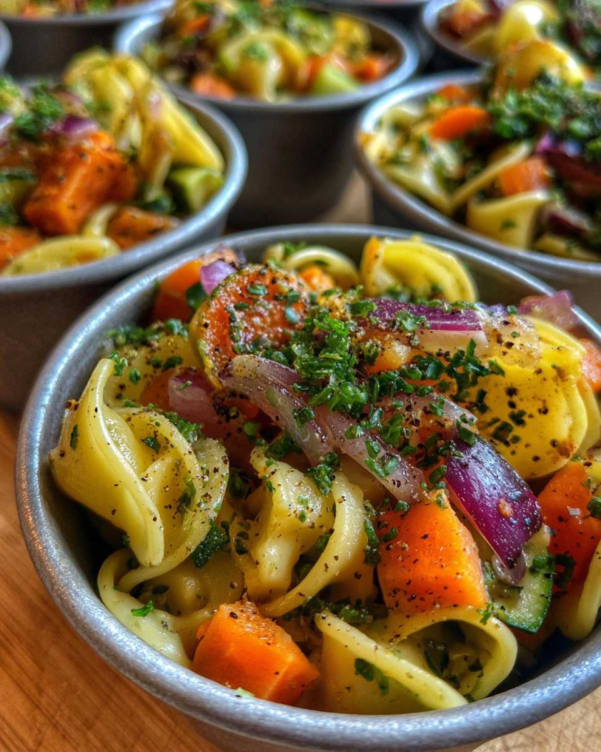 Veggie Pasta Salad Cups - detail 3