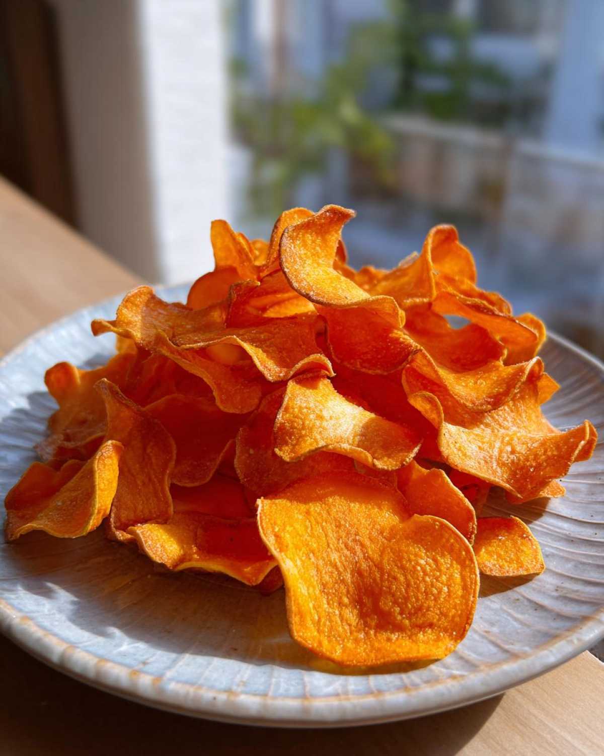 Baked Sweet Potato Chips (Healthy Crunchy Snack) - detail 2