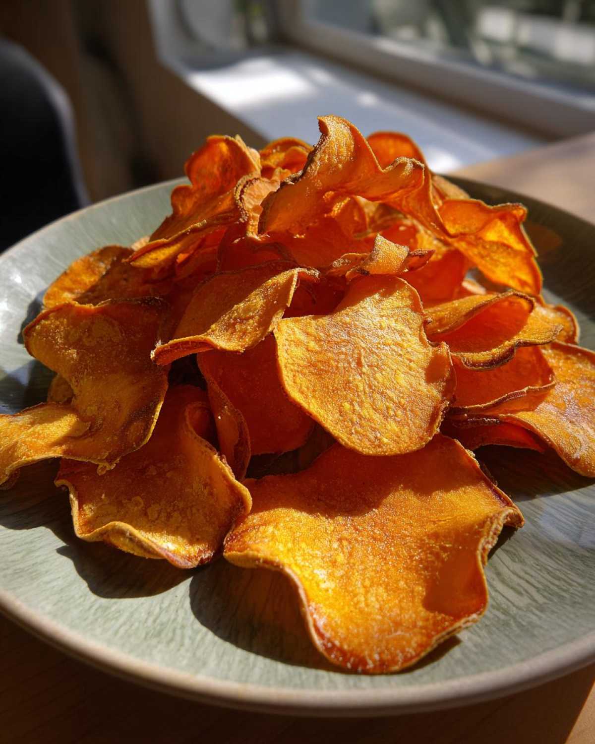 Baked Sweet Potato Chips (Healthy Crunchy Snack) - detail 3