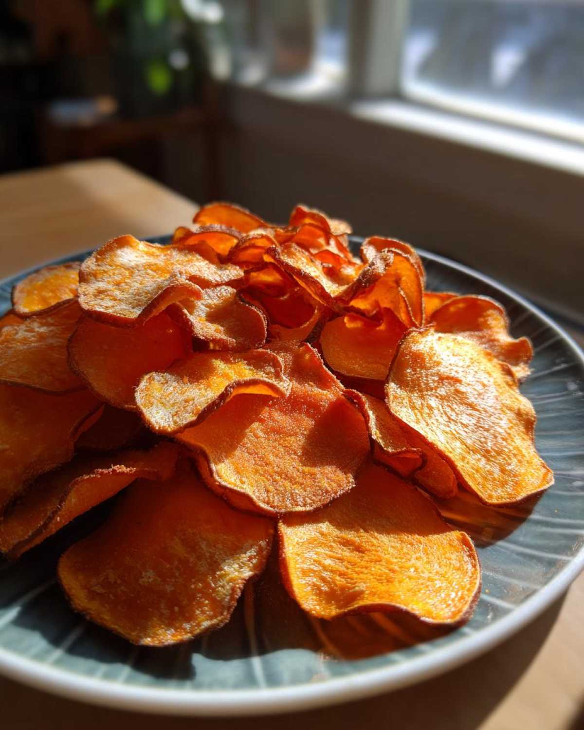 Baked Sweet Potato Chips (Healthy Crunchy Snack) - detail 4