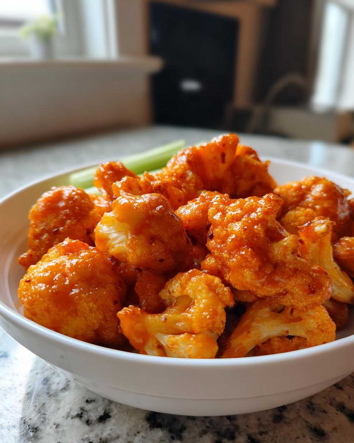 Buffalo Cauliflower Bites (Healthy Wing Alternative) - detail 2