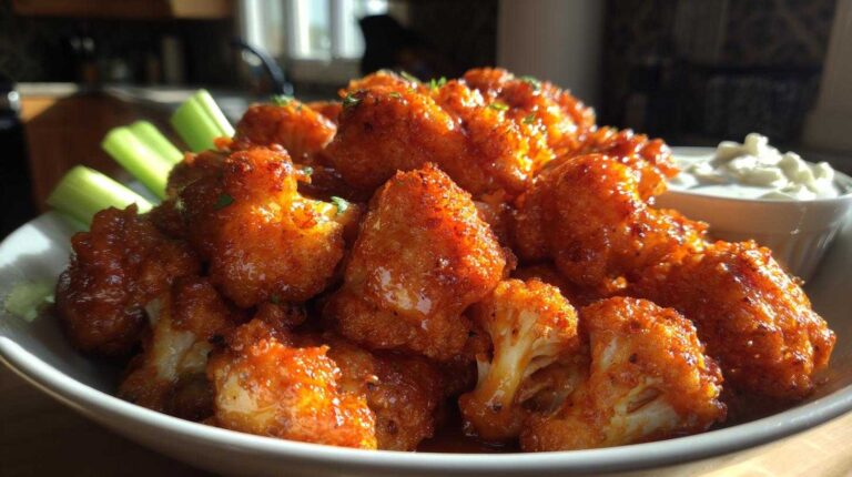 Buffalo Cauliflower Bites (Healthy Wing Alternative)