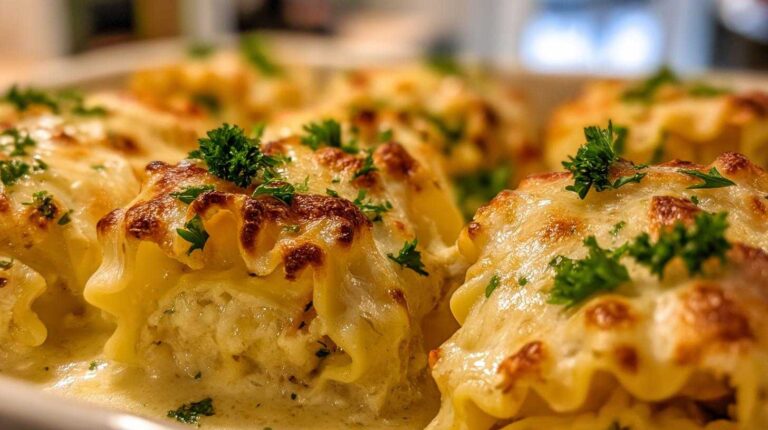 Creamy Alfredo Lasagna Roll Ups